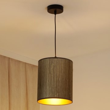 Brilagi - Chandelier on a string BOSTON ROLLER 1xE27/15W/230V d. 21 cm straw brown/gold