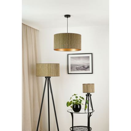 Brilagi - Chandelier on a string BOSTON ROLLER 1xE27/15W/230V d. 45 cm straw brown/gold
