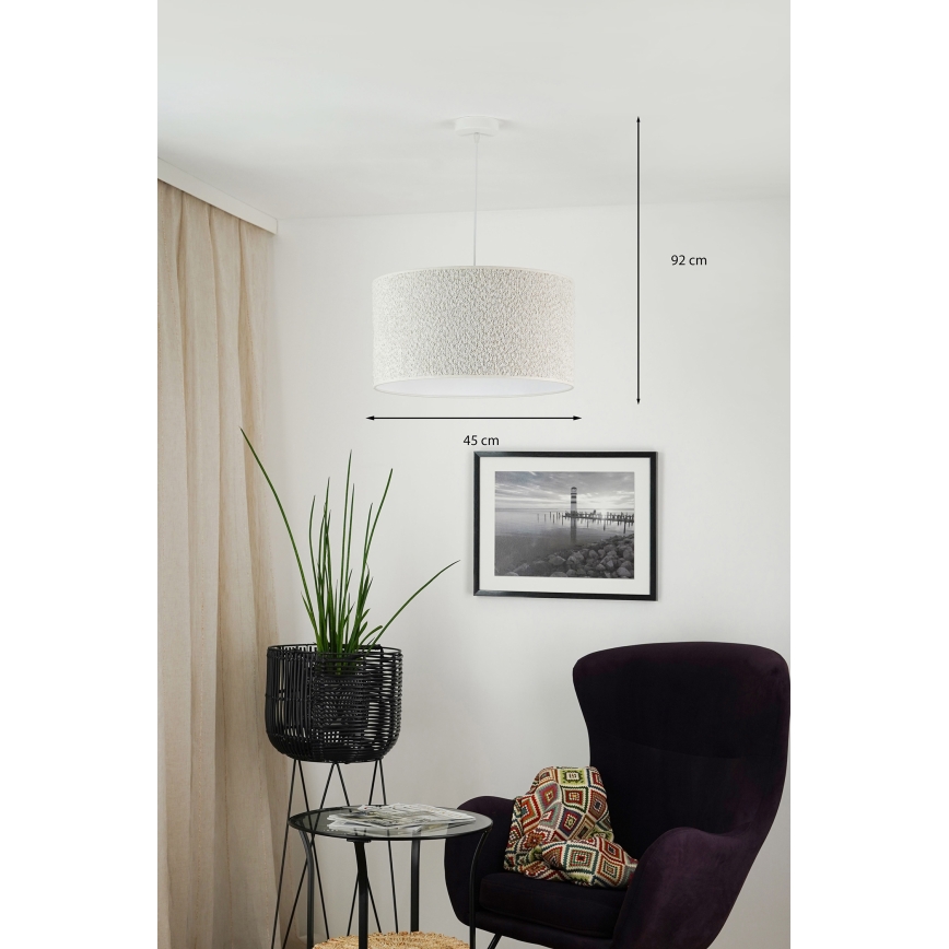 Brilagi - Chandelier on a string BOUCLE ROLLER 1xE27/15W/230V d. 45 cm creamy