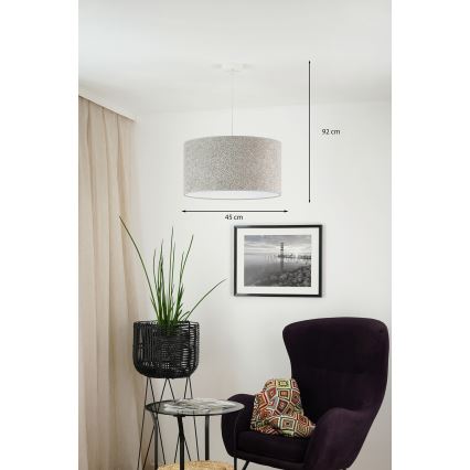Brilagi - Chandelier on a string BOUCLE ROLLER 1xE27/15W/230V d. 45 cm grey