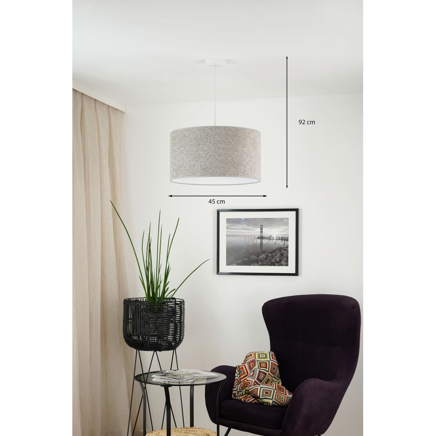 Brilagi - Chandelier on a string BOUCLE ROLLER 1xE27/15W/230V d. 45 cm grey