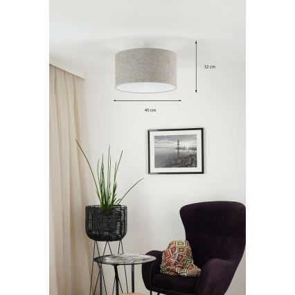 Brilagi - Chandelier on a string BOUCLE ROLLER 1xE27/15W/230V d. 45 cm grey