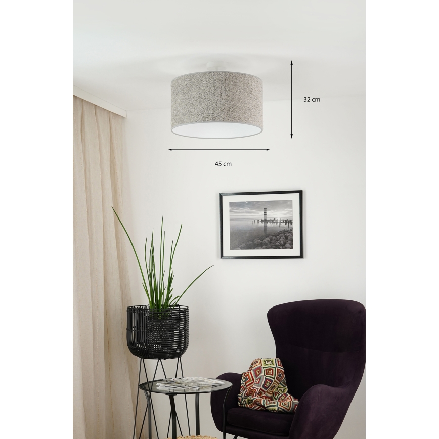 Brilagi - Chandelier on a string BOUCLE ROLLER 1xE27/15W/230V d. 45 cm grey