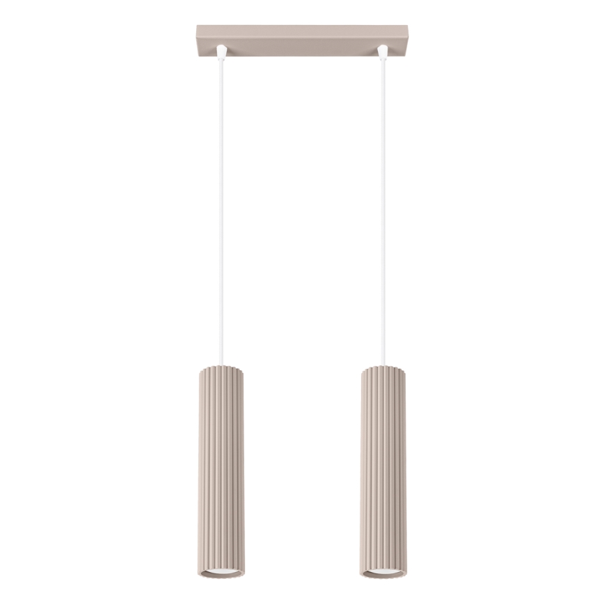 Brilagi - Chandelier on a string CRESTO 2xGU10/10W/230V taupe