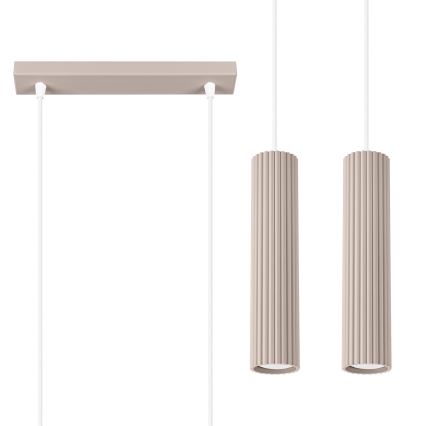 Brilagi - Chandelier on a string CRESTO 2xGU10/10W/230V taupe