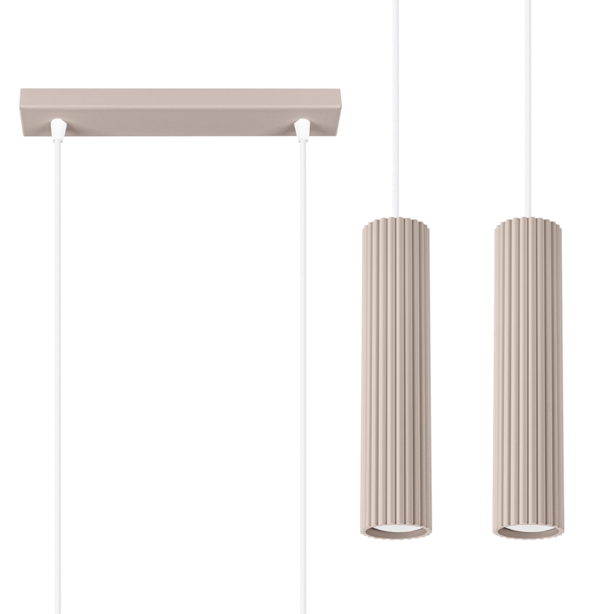 Brilagi - Chandelier on a string CRESTO 2xGU10/10W/230V taupe