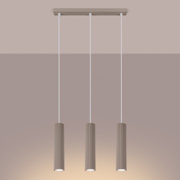 Brilagi - Chandelier on a string CRESTO 3xGU10/10W/230V taupe