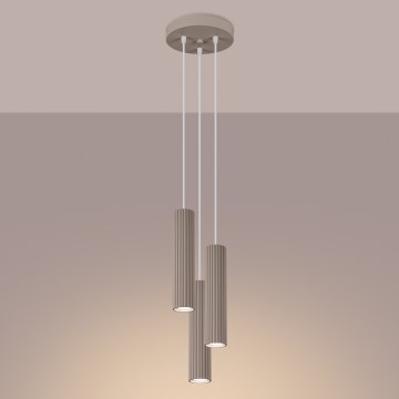Brilagi - Chandelier on a string CRESTO 3xGU10/10W/230V taupe