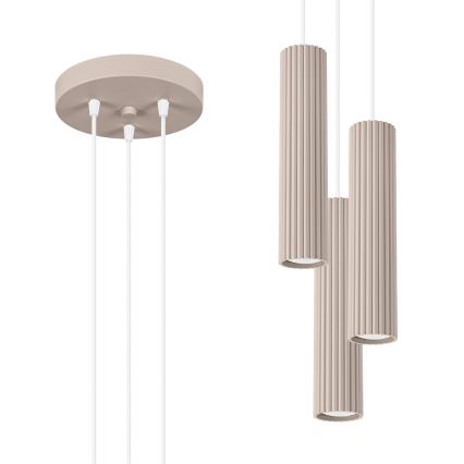 Brilagi - Chandelier on a string CRESTO 3xGU10/10W/230V taupe