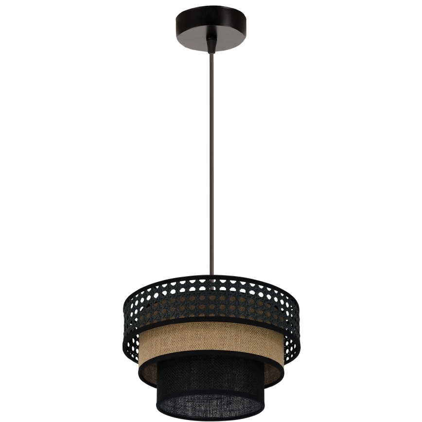 Brilagi - Chandelier on a string DAKOTA LUNETA 1xE27/15W/230V d. 25 cm black/rattan