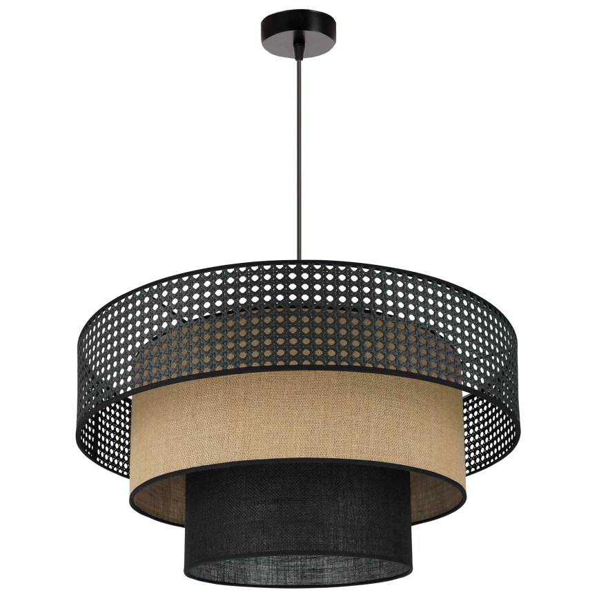 Brilagi - Chandelier on a string DAKOTA LUNETA 1xE27/15W/230V d. 60 cm black/rattan