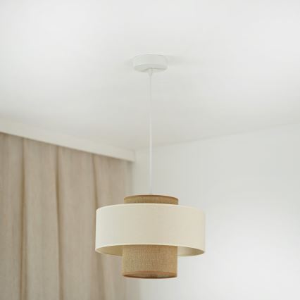 Brilagi - Chandelier on a string DALLAS 1xE27/15W/230V d. 30 cm brown/creamy/white