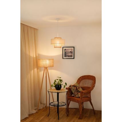 Brilagi - Chandelier on a string DALLAS 1xE27/15W/230V d. 30 cm brown/creamy/white