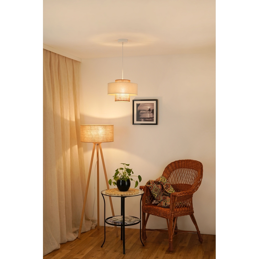 Brilagi - Chandelier on a string DALLAS 1xE27/15W/230V d. 30 cm brown/creamy/white