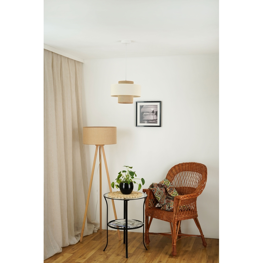 Brilagi - Chandelier on a string DALLAS 1xE27/15W/230V d. 30 cm brown/creamy/white