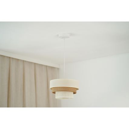 Brilagi - Chandelier on a string DENVER LUNETA 1xE27/15W/230V d. 25 cm beige/brown/creamy