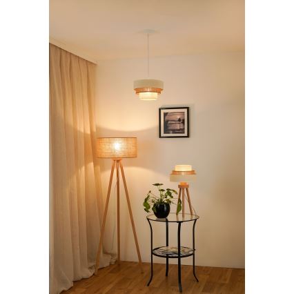 Brilagi - Chandelier on a string DENVER LUNETA 1xE27/15W/230V d. 25 cm beige/brown/creamy