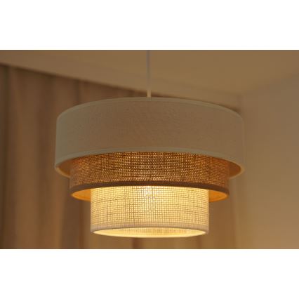 Brilagi - Chandelier on a string DENVER LUNETA 1xE27/15W/230V d. 25 cm beige/brown/creamy
