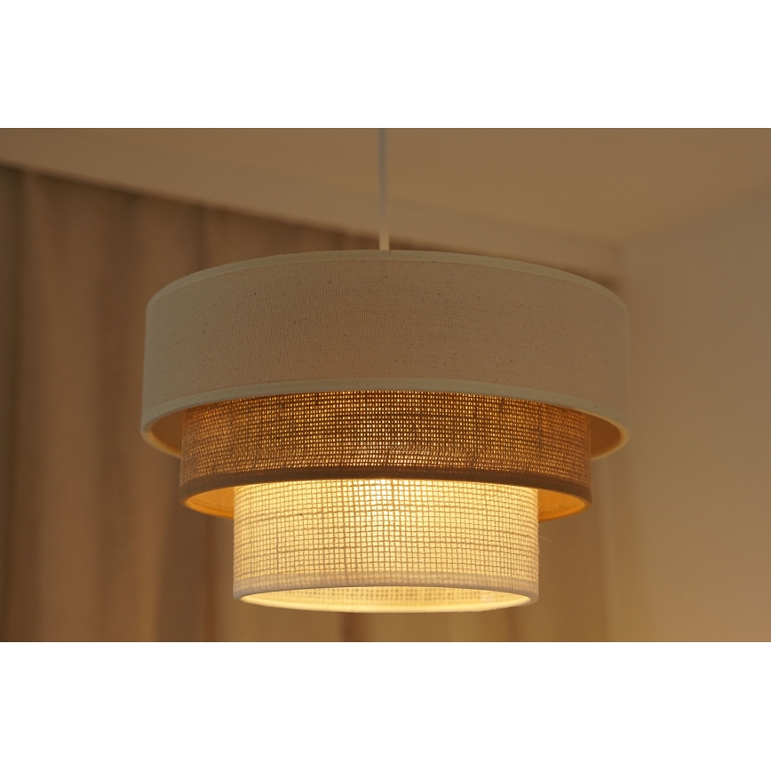 Brilagi - Chandelier on a string DENVER LUNETA 1xE27/15W/230V d. 25 cm beige/brown/creamy