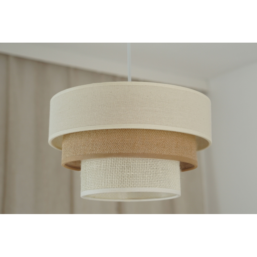 Brilagi - Chandelier on a string DENVER LUNETA 1xE27/15W/230V d. 25 cm beige/brown/creamy