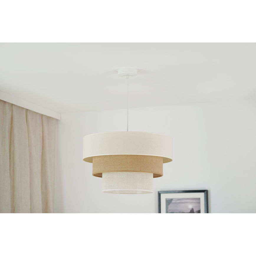 Brilagi - Chandelier on a string DENVER LUNETA 1xE27/15W/230V d. 45 cm beige/brown/creamy