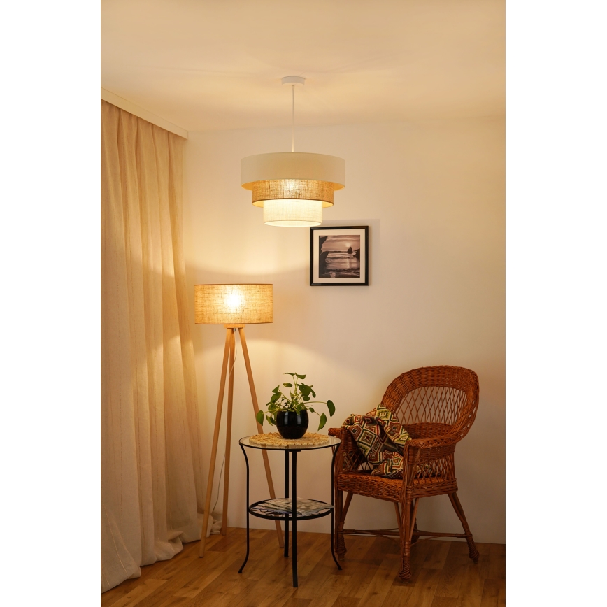 Brilagi - Chandelier on a string DENVER LUNETA 1xE27/15W/230V d. 45 cm beige/brown/creamy