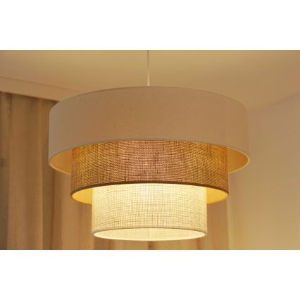 Brilagi - Chandelier on a string DENVER LUNETA 1xE27/15W/230V d. 45 cm beige/brown/creamy