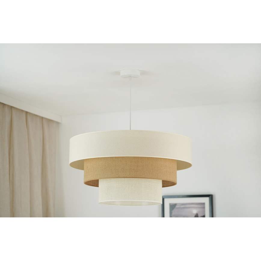 Brilagi - Chandelier on a string DENVER LUNETA 1xE27/15W/230V d. 60 cm beige/brown/creamy