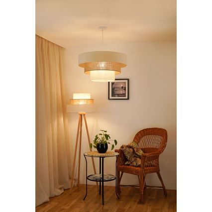 Brilagi - Chandelier on a string DENVER LUNETA 1xE27/15W/230V d. 60 cm beige/brown/creamy