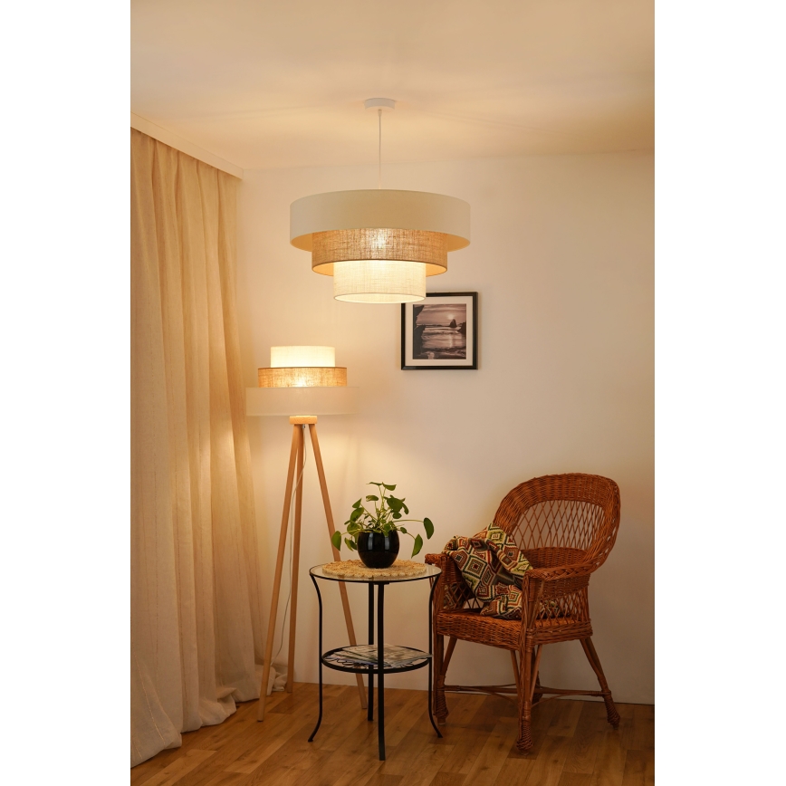 Brilagi - Chandelier on a string DENVER LUNETA 1xE27/15W/230V d. 60 cm beige/brown/creamy