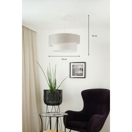 Brilagi - Chandelier on a string DOVER SHINE 1xE27/15W/230V d. 50 cm grey/creamy