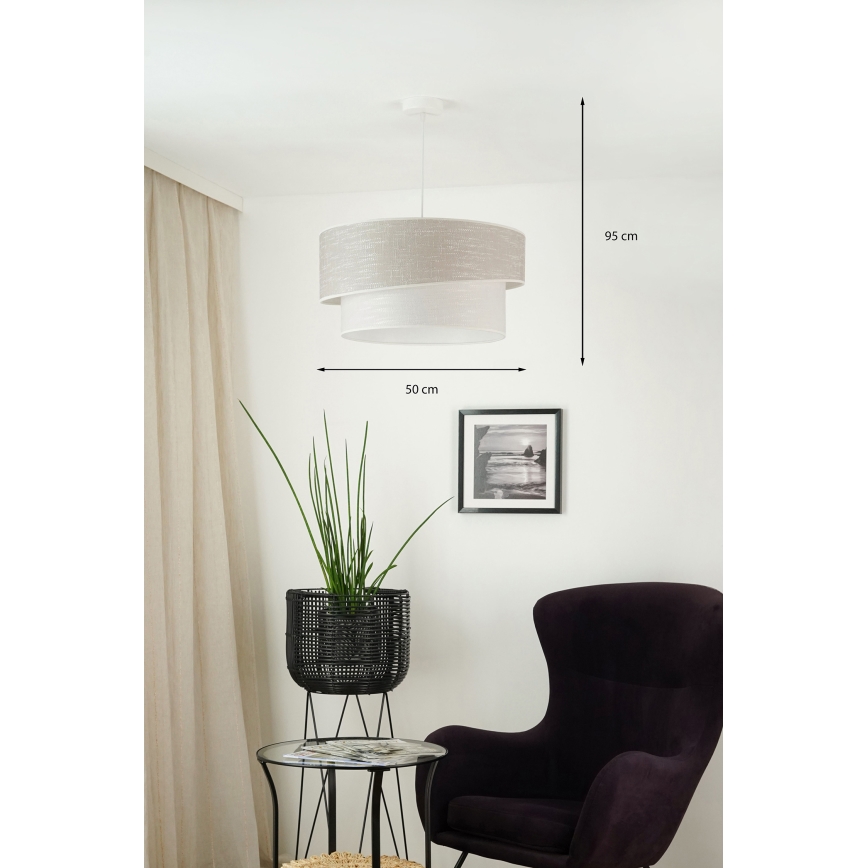Brilagi - Chandelier on a string DOVER SHINE 1xE27/15W/230V d. 50 cm grey/creamy