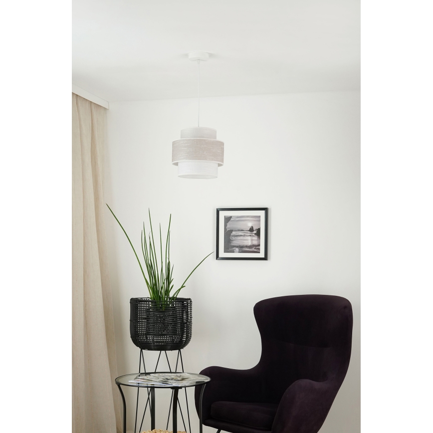 Brilagi - Chandelier on a string DOVER SPACE 1xE27/15W/230V d. 25 cm grey/creamy