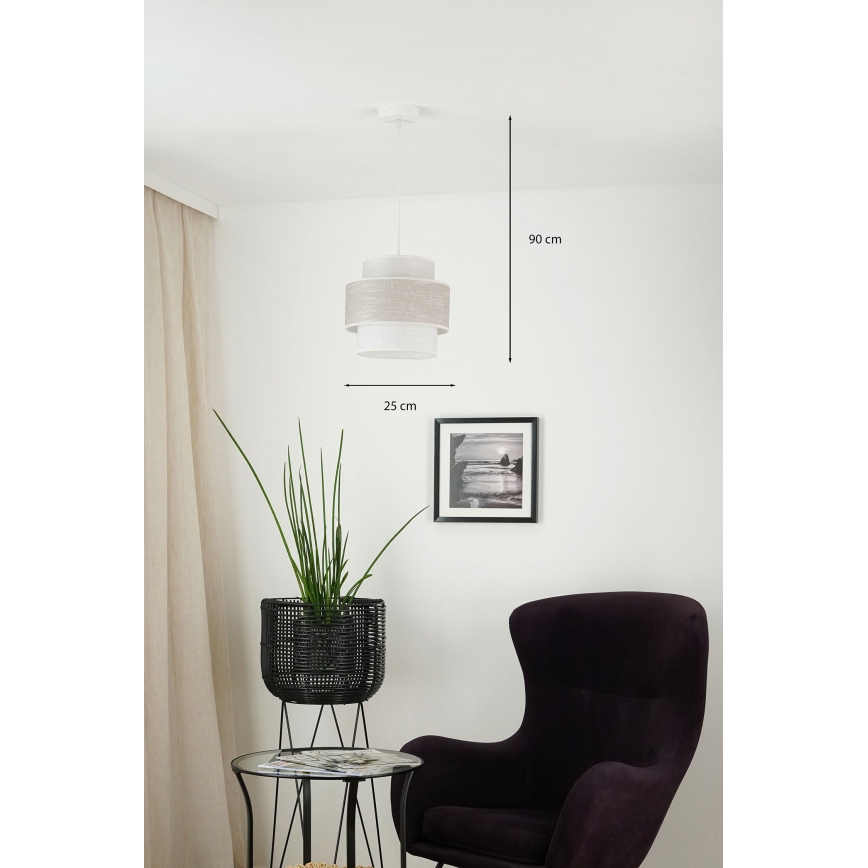Brilagi - Chandelier on a string DOVER SPACE 1xE27/15W/230V d. 25 cm grey/creamy