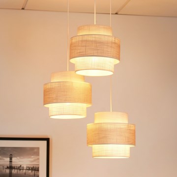 Brilagi - Chandelier on a string DOVER SPACE 3xE27/15W/230V grey/creamy