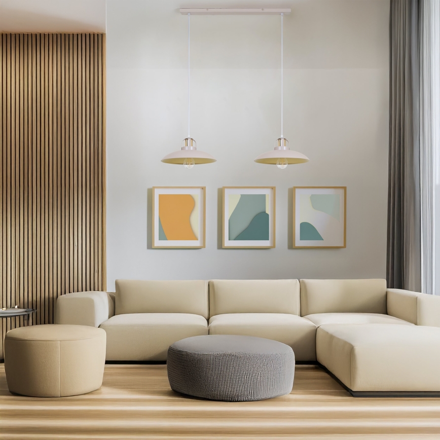 Brilagi - Chandelier on a string FLAMENGO 2xE27/60W/230V beige