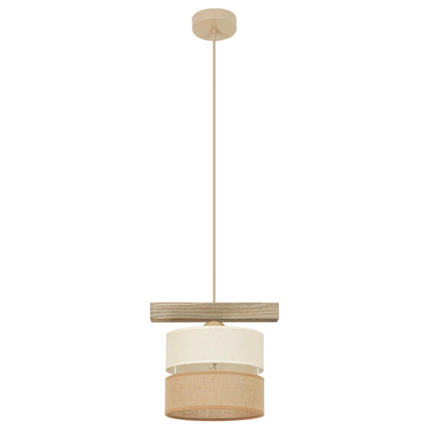 Brilagi - Chandelier on a string FOREST 1xE27/15W/230V pine/beige/creamy
