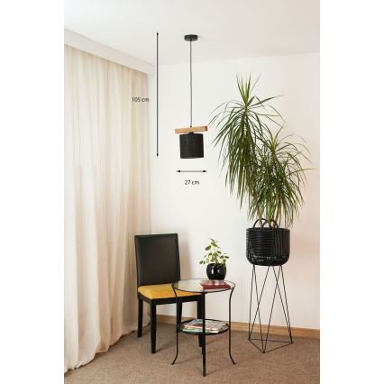 Brilagi - Chandelier on a string FOREST 1xE27/15W/230V pine/black