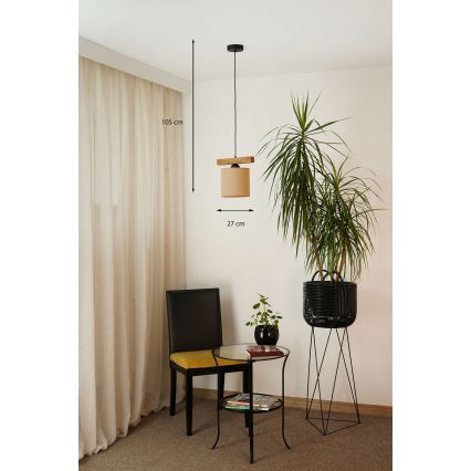 Brilagi - Chandelier on a string FOREST 1xE27/15W/230V pine/brown/black