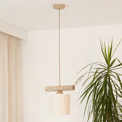 Brilagi - Chandelier on a string FOREST 1xE27/15W/230V pine/brown/creamy