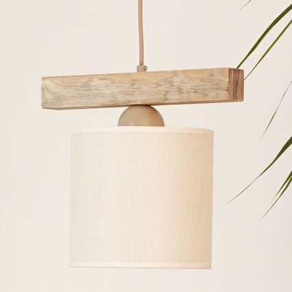 Brilagi - Chandelier on a string FOREST 1xE27/15W/230V pine/brown/creamy