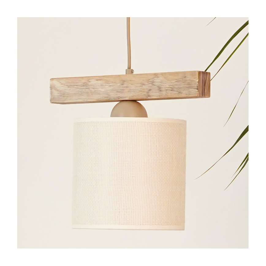 Brilagi - Chandelier on a string FOREST 1xE27/15W/230V pine/brown/creamy
