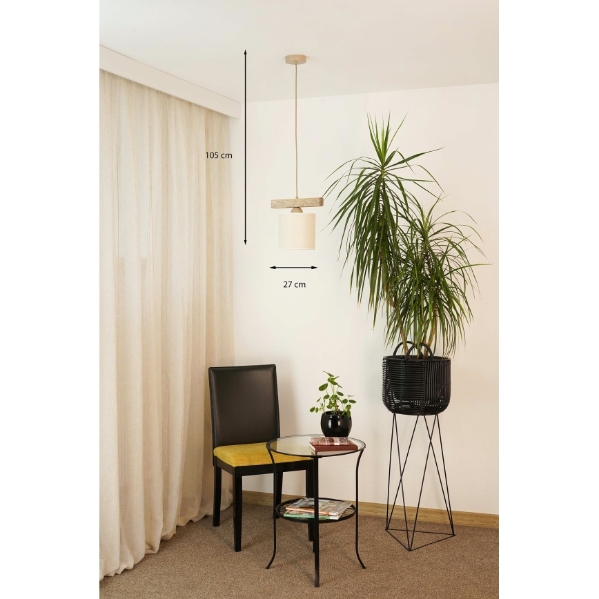 Brilagi - Chandelier on a string FOREST 1xE27/15W/230V pine/brown/creamy