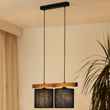 Brilagi - Chandelier on a string FOREST 2xE27/15W/230V pine/black