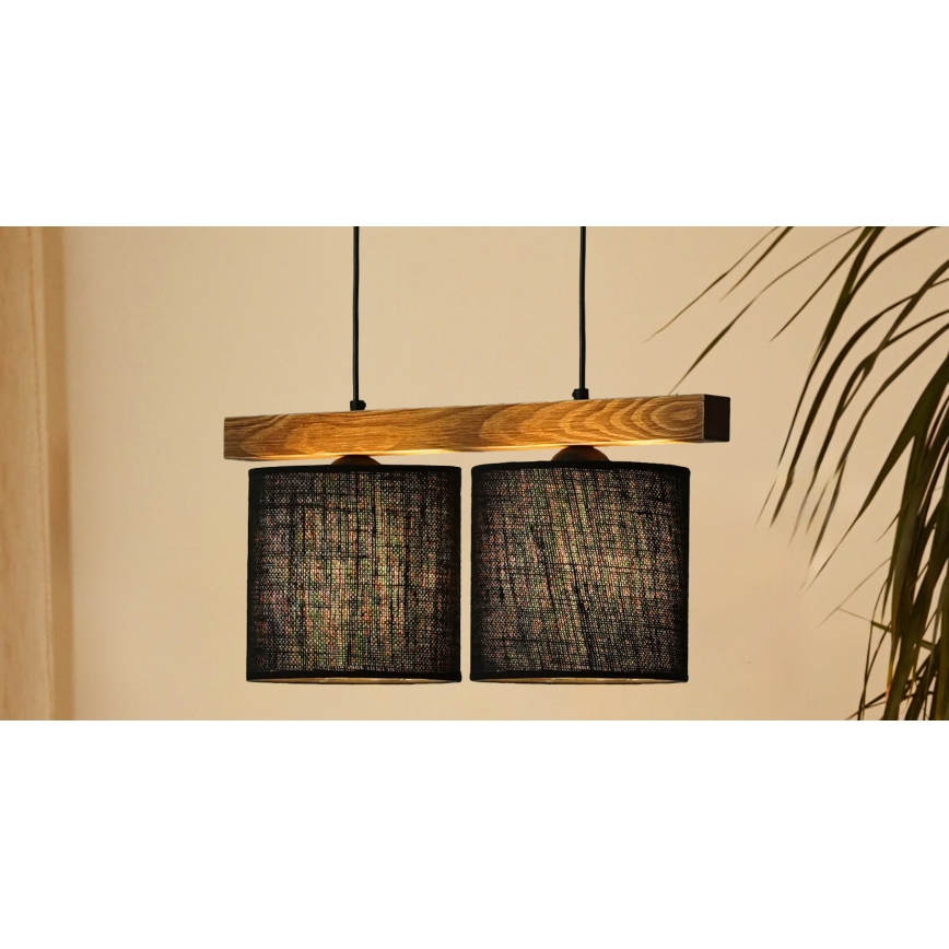 Brilagi - Chandelier on a string FOREST 2xE27/15W/230V pine/black
