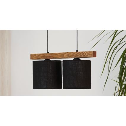 Brilagi - Chandelier on a string FOREST 2xE27/15W/230V pine/black
