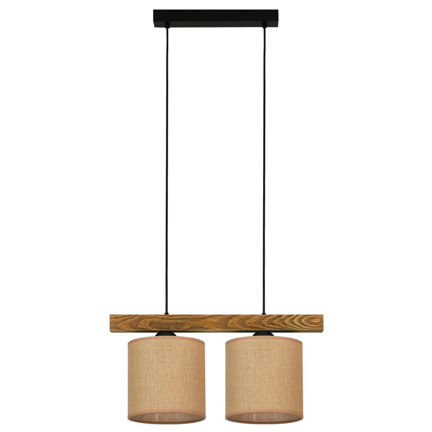 Brilagi - Chandelier on a string FOREST 2xE27/15W/230V pine/brown/black