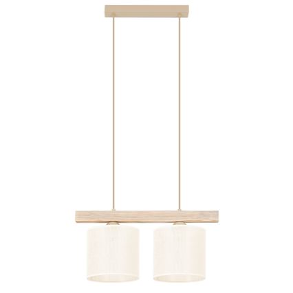Brilagi - Chandelier on a string FOREST 2xE27/15W/230V pine/brown/creamy