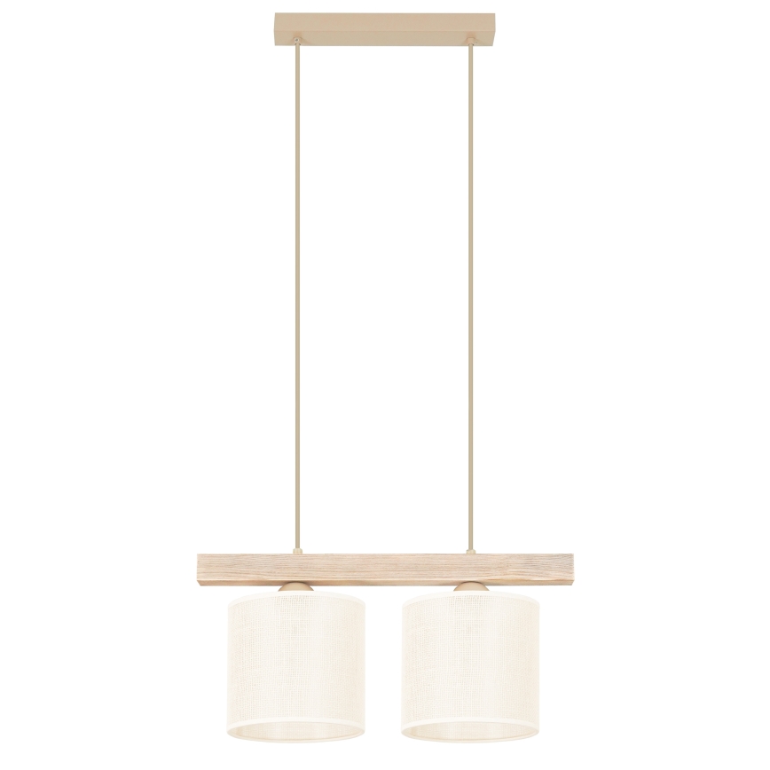 Brilagi - Chandelier on a string FOREST 2xE27/15W/230V pine/brown/creamy