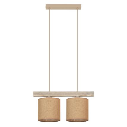 Brilagi - Chandelier on a string FOREST 2xE27/15W/230V pine/brown